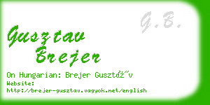 gusztav brejer business card